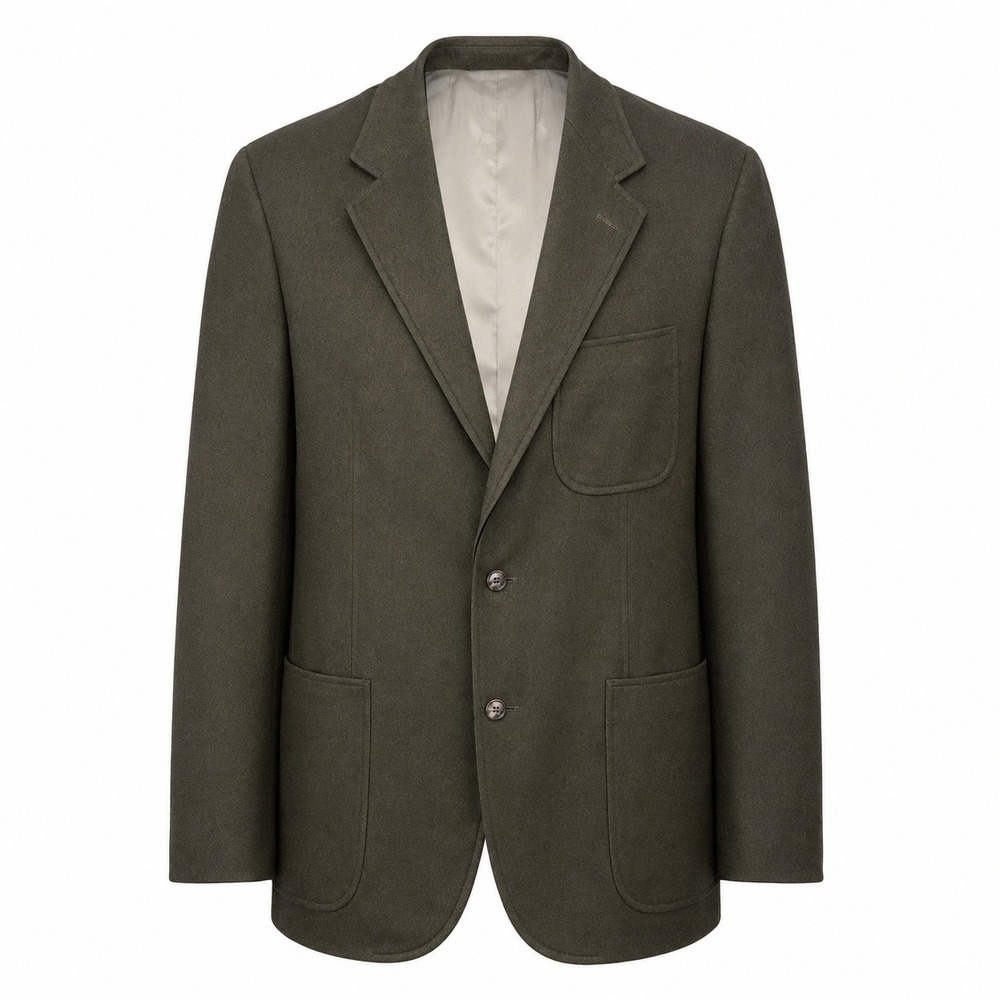 Vintage Polo Ralph Lauren Blazer Mens Olive Green Wool Cashmere USA Made ACTWU